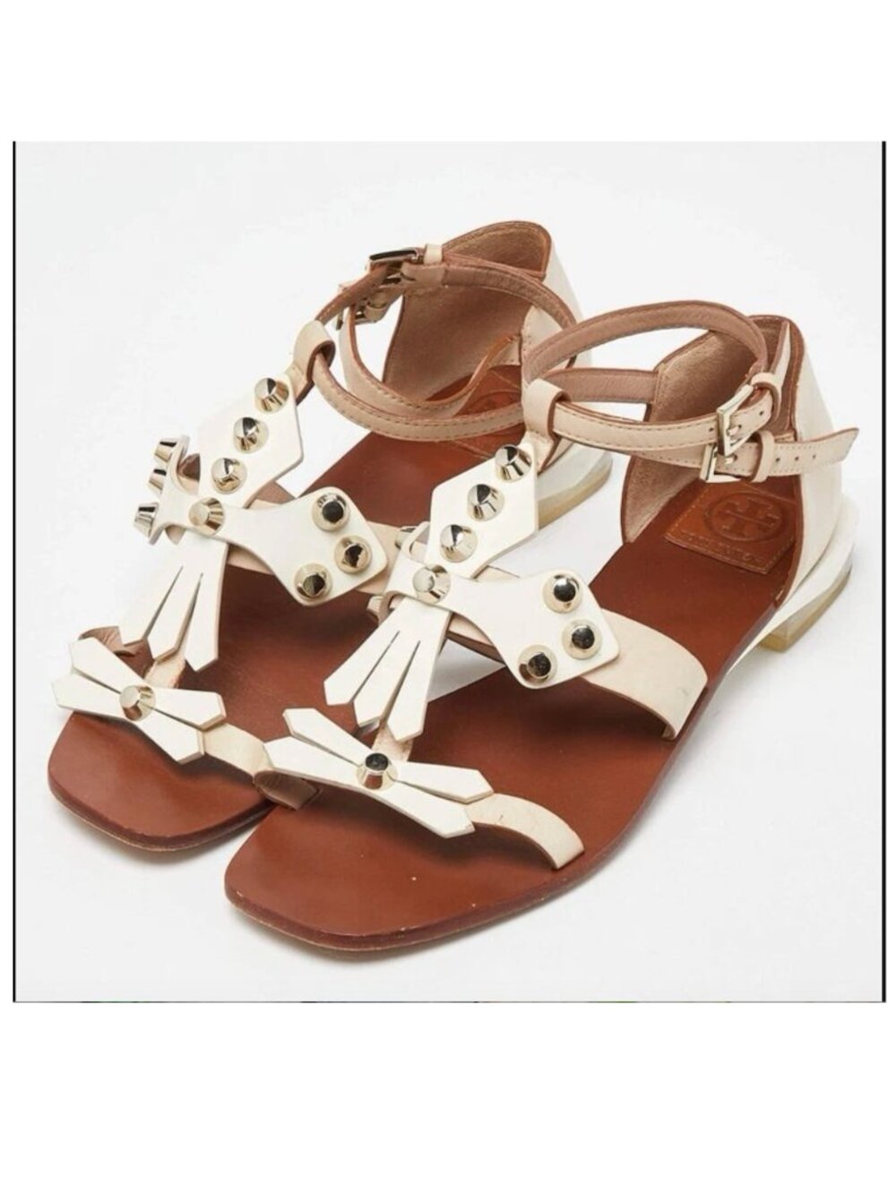 Tory Burch Aurora Leather Ankle-Strap Sandals